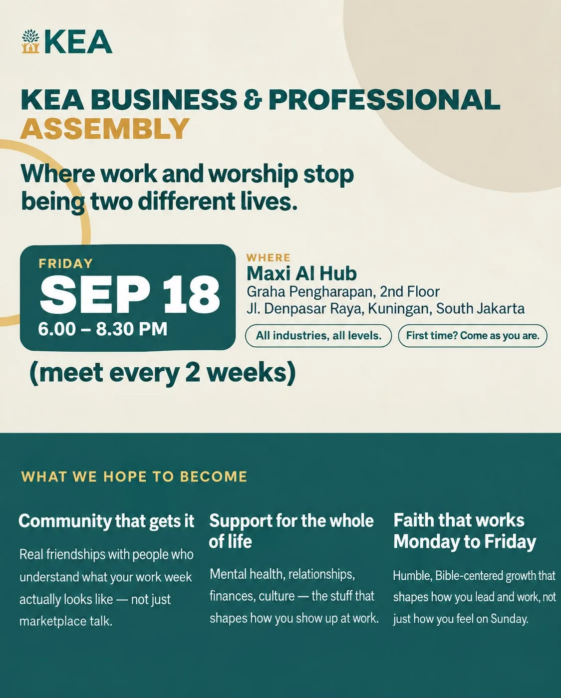 Business  & Professional Assembly Friday flier